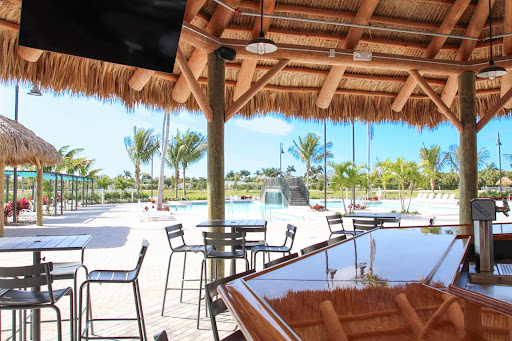 View of tiki bar poolside