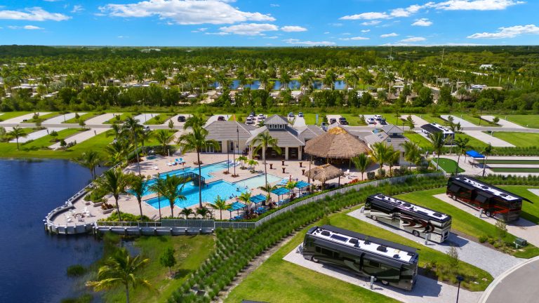 Luxury RV resort in Florida — resort-style RV community lifestyle at Laguna Caribe