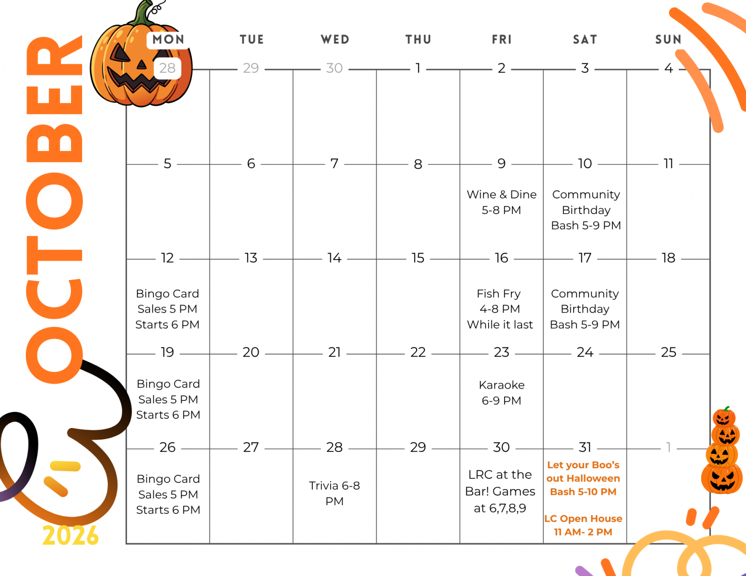 October Cal